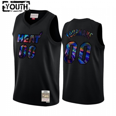 Kinder NBA Miami Heat Trikot  Benutzerdefinierte Iridescent HWC Collection Swingman